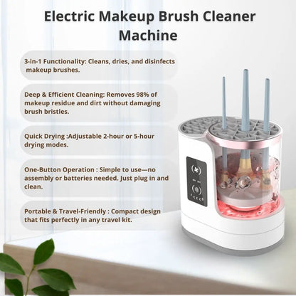 automatic washer and dryer tool for makeup brush